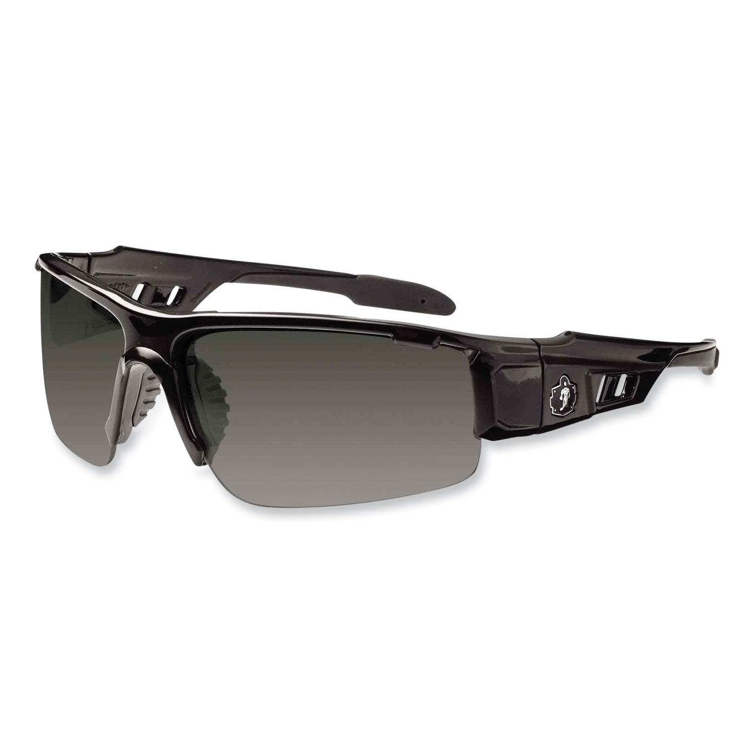 Ergodyne Dagr PZ Smoke Safety Glasses, Polarized, Black Frame, Scratch & Impact Resistant, Anti-glare, Non-slip, Shatter Resistant Lens, 1 Each