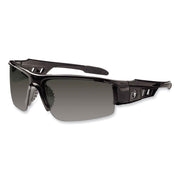 Ergodyne Dagr PZ Smoke Safety Glasses, Polarized, Black Frame, Scratch & Impact Resistant, Anti-glare, Non-slip, Shatter Resistant Lens, 1 Each