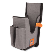 Ergodyne Squids 5540 Rugged Bar Code Scanner Holster, Large, Gray, Drop/Abrasion/Damage Resistant Polyester, Holster with Belt Loop and Belt Clip, 8" x 3.3" x 3.5", 1 Each