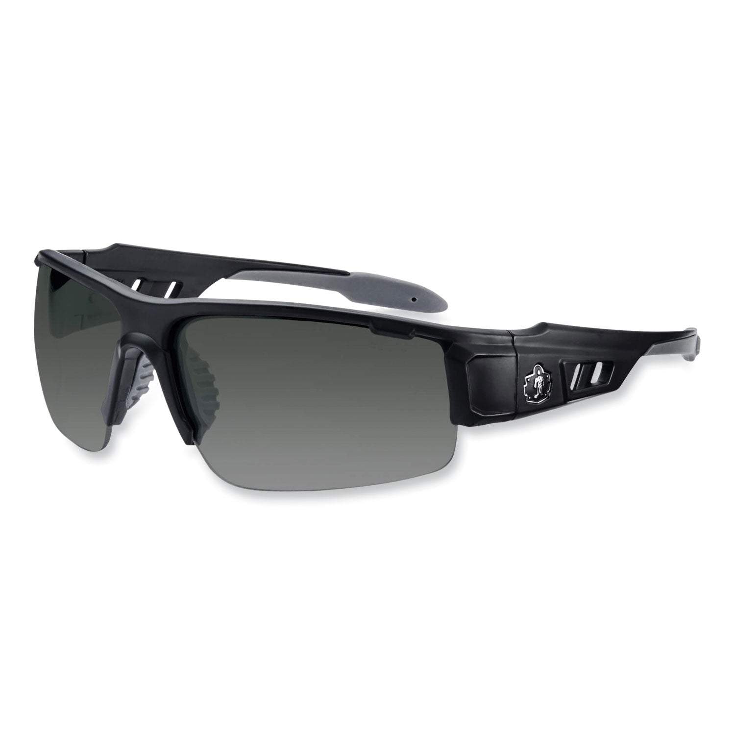 Ergodyne Dagr AF Smoke Safety Glasses, Matte Black Frame, Smoke Lens, Anti-Fog, Scratch Resistant, Impact Resistant, 1 Each