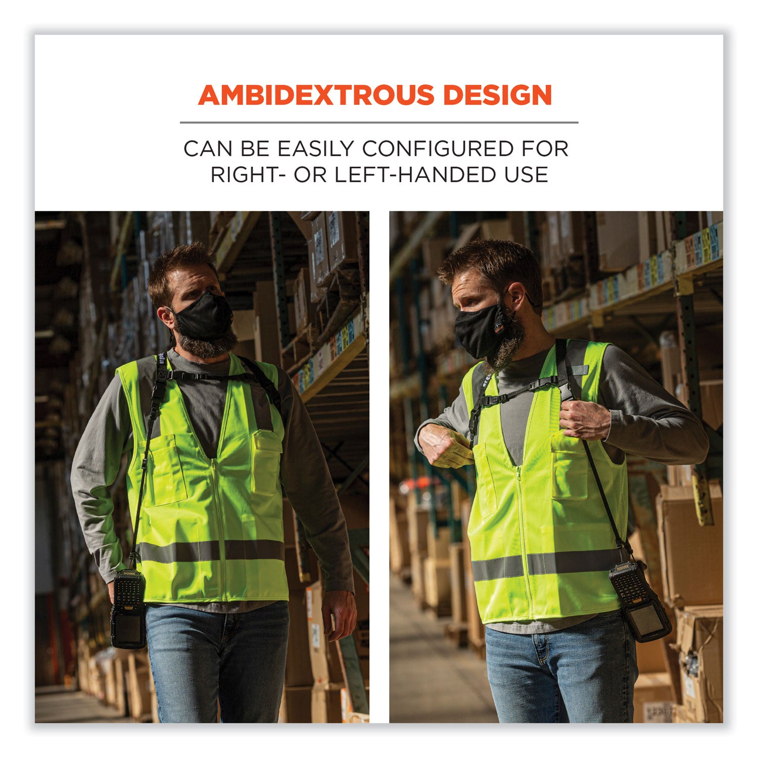 Adjustable - Extra Large (XL) - Buckle Attachment - Black - Polyester - 1 Each