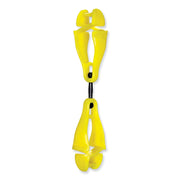 Squids 3420 Dual Clip Swivel Glove Clip Holder, 1 x 0.6 x 5.5, Acetal Copolymer, Lime, 100/Pack