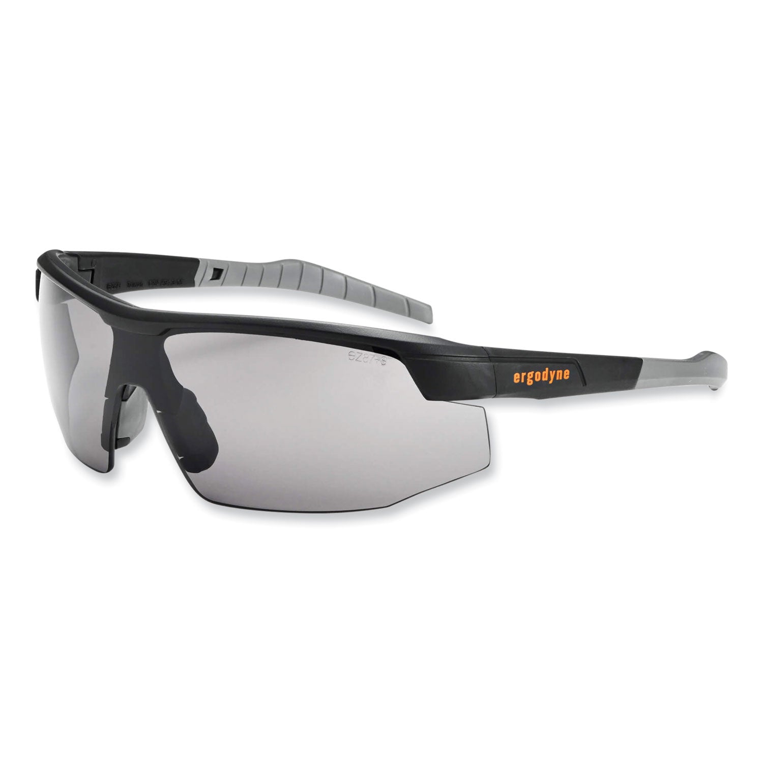 Ergodyne SKOLL Smoke Lens Matte Safety Glasses, Matte Black, Black