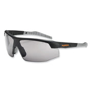 Ergodyne SKOLL Smoke Lens Matte Safety Glasses, Matte Black, Black
