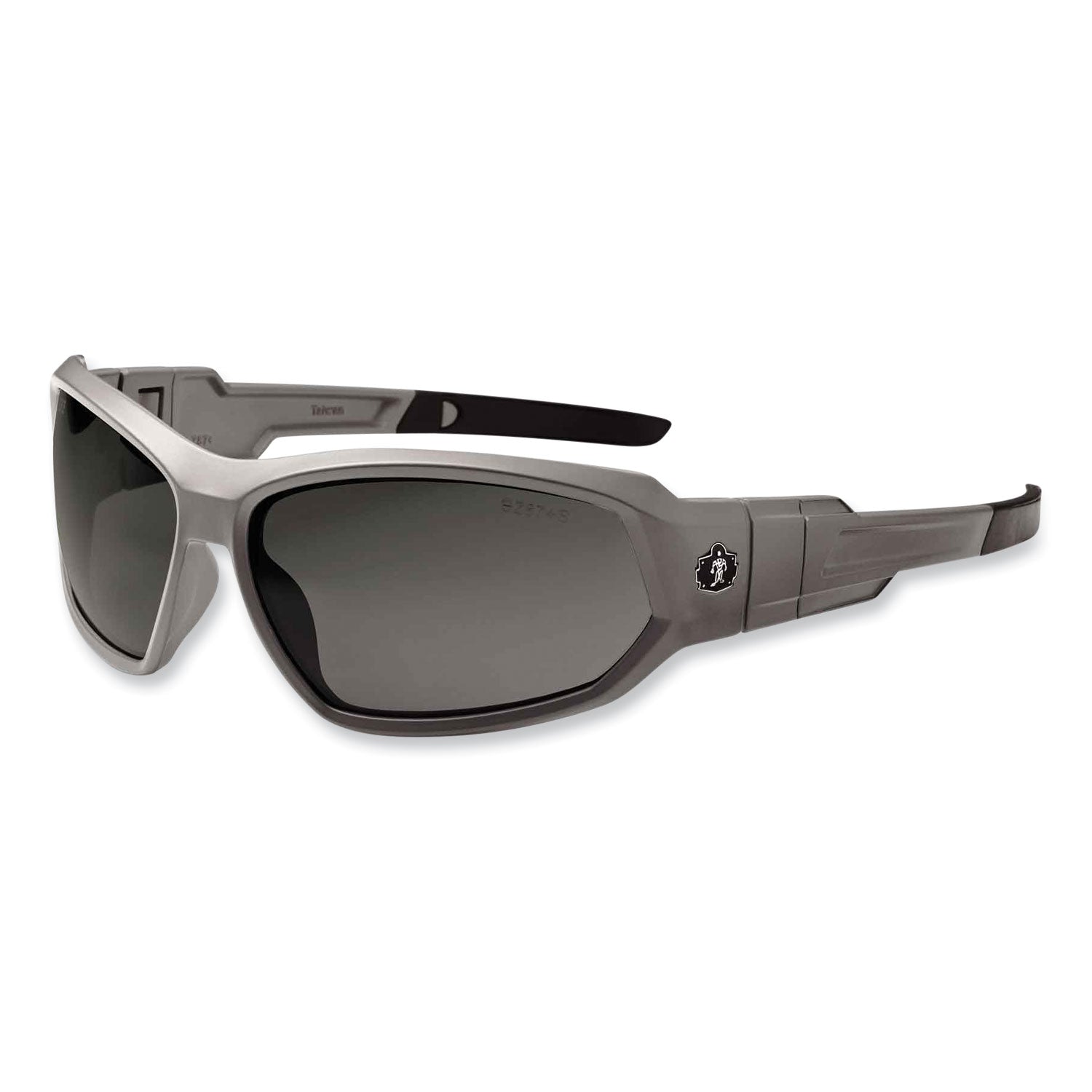 Ergodyne Loki AF Clear Safety Glasses - Matte Gray Frame/Smoke Lens