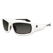 Ergodyne Skullerz ODIN-PZ Polarized Smoke Safety Glasses, White Frame, Scratch & Impact Resistant, Anti-glare, Shatter Resistant Lens, 1 Each