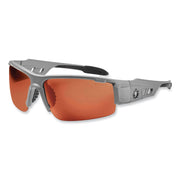 Ergodyne Dagr PZ Copper Safety Glasses, Polarized Copper Lens, Matte Gray Frame, Scratch Resistant, Impact Resistant, Anti-glare, Non-slip, Comfortable, 1 Each