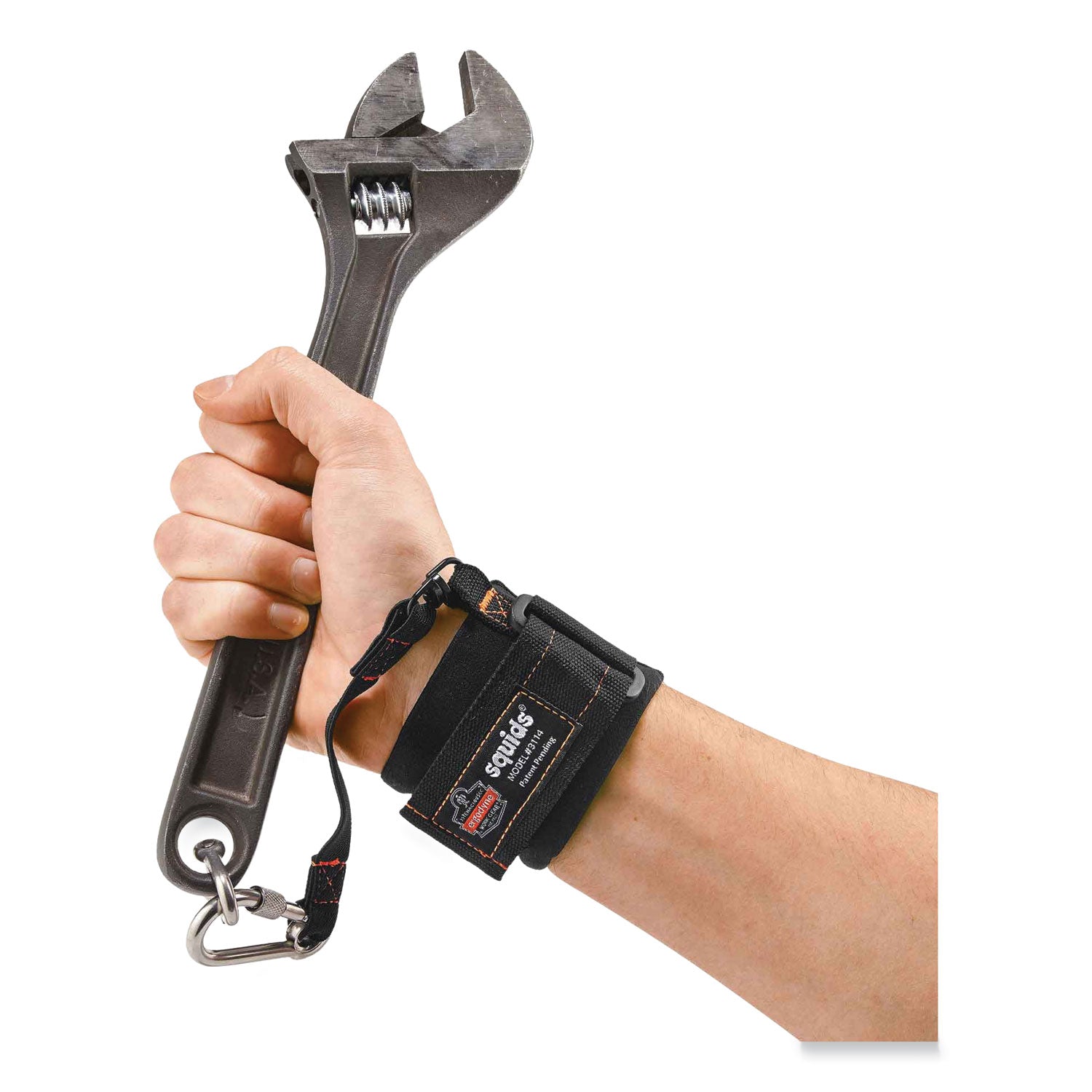 3 lb Load Capacity - Carabiner Attachment - 8.8" Height x 1" Width x 4" Length - Black - Elastic, Stainless Steel - 6 / Carton