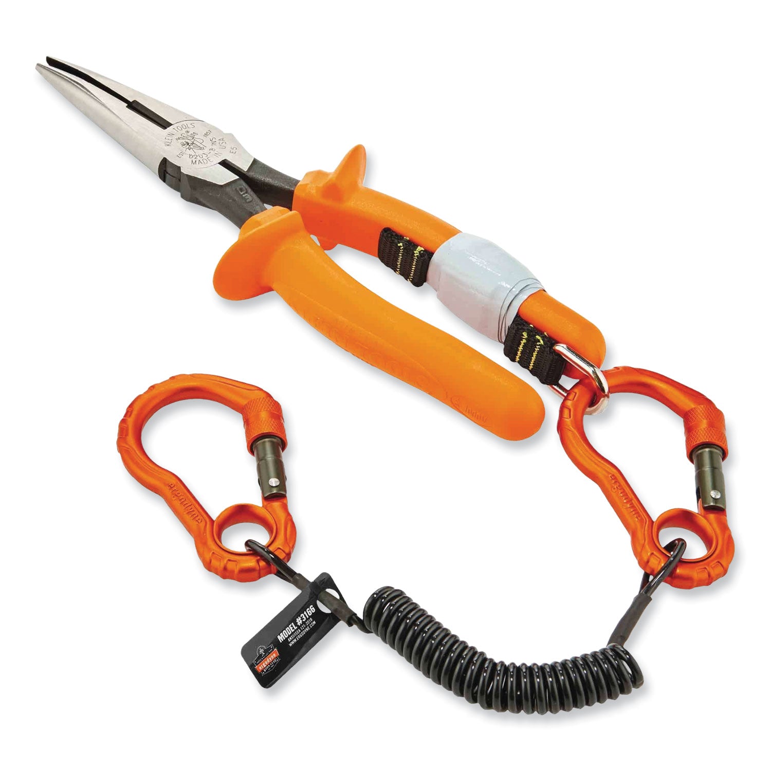 Adjustable - 2 lb Load Capacity - Carabiner Attachment - 1.5" Height x 4" Width x 48" Length - Black - Aluminum, Plastic - 6 / Carton