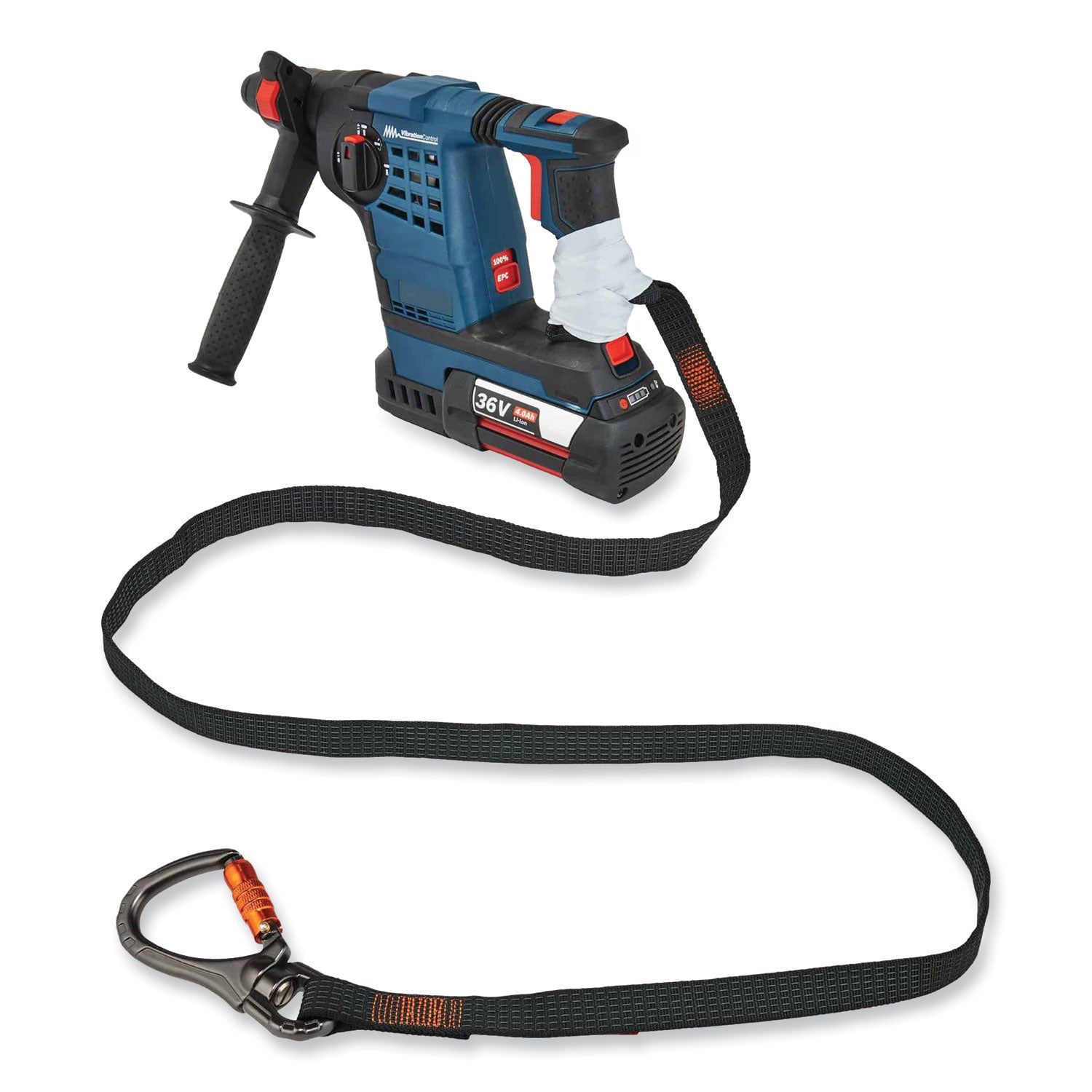 40 lb Load Capacity - Standard - Carabiner Attachment - 1" Height x 10.3" Width x 76" Length - Black - Nylon - 1 Each