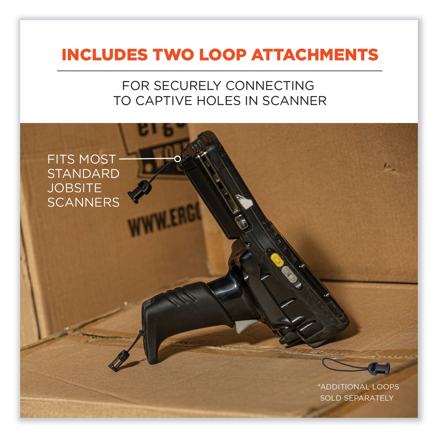 Ergodyne 3138 Padded Bar-code Scanner Harness, Large, Hook & Loop Attachment, Black, 1 Each