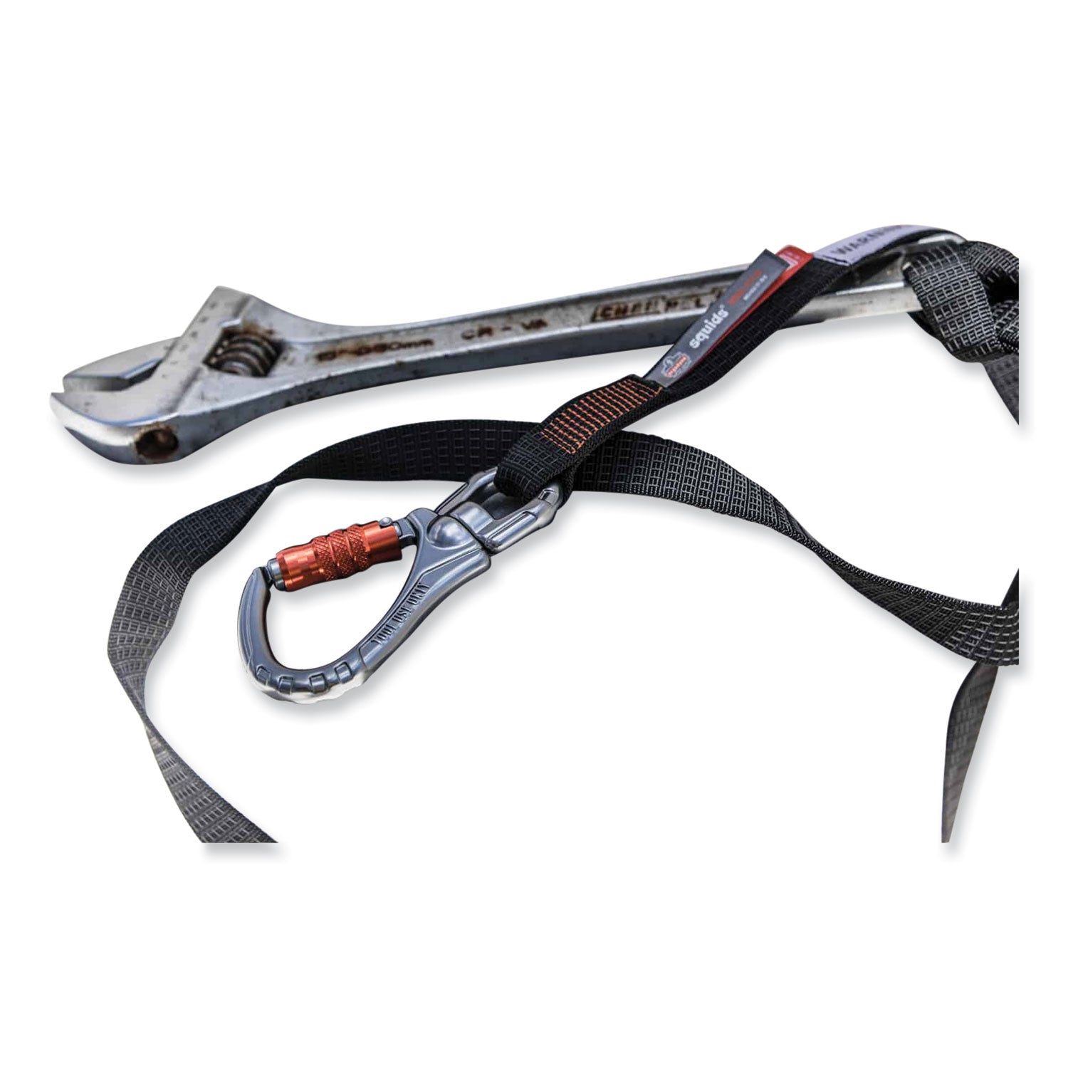 40 lb Load Capacity - Standard - Carabiner Attachment - 1" Height x 10.3" Width x 76" Length - Black - Nylon - 1 Each