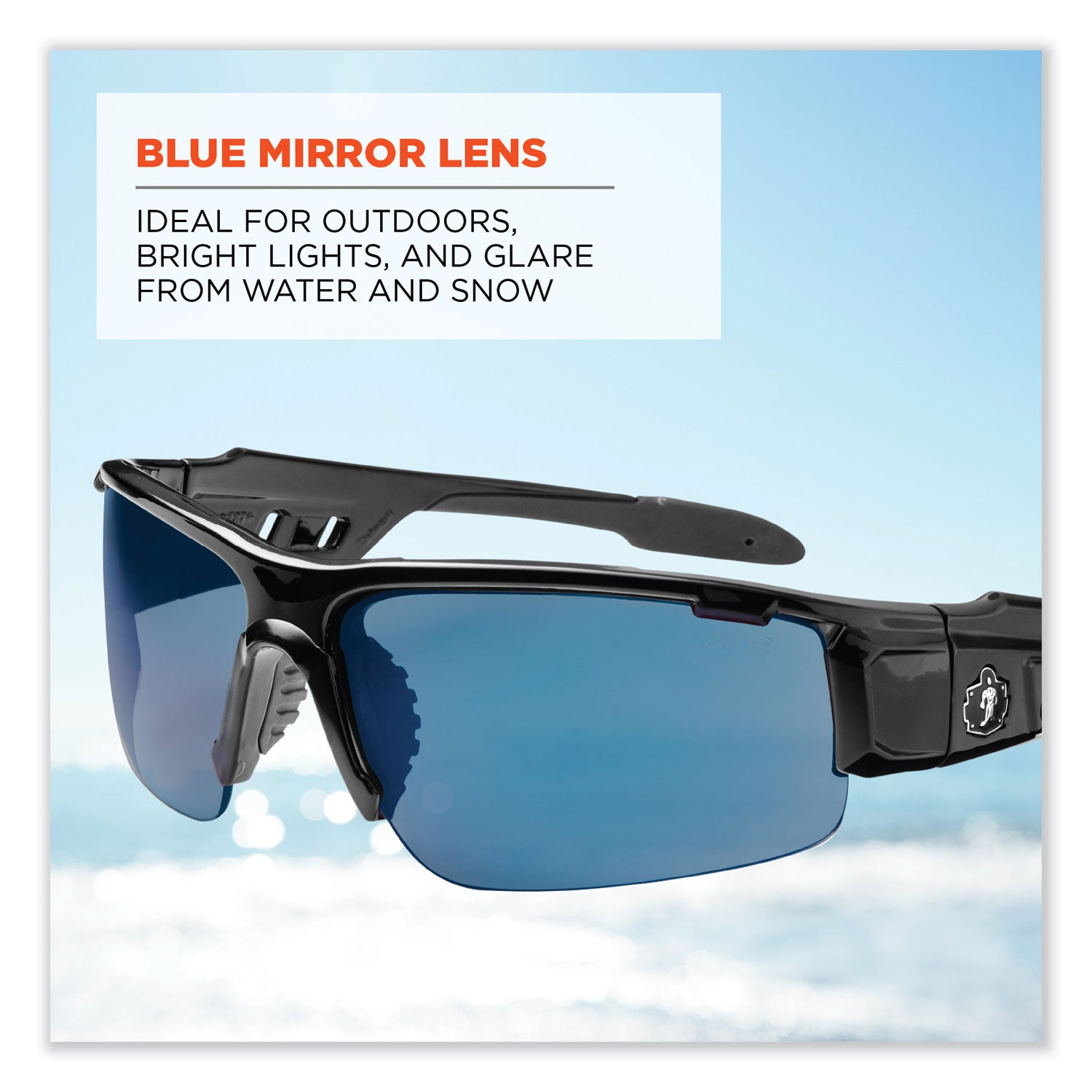 Ergodyne Dagr Blue Mirror Safety Glasses