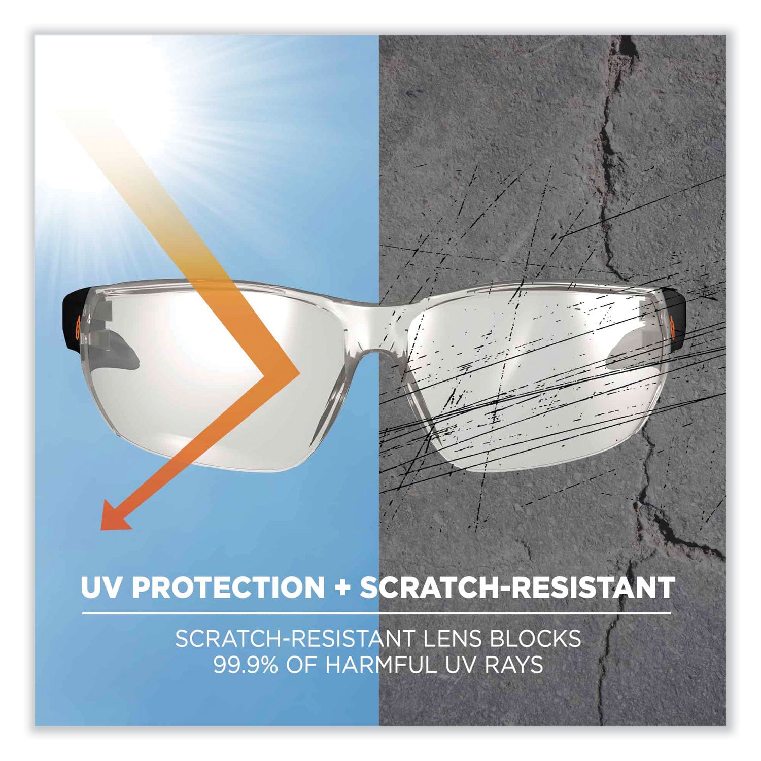 Recommended for: Indoor/Outdoor - Eye Protection - Matte Black - Anti-fog, Anti-scratch, UV Resistant, Lightweight, Impact Resistant, Non-Slip Temple, Rubber Tipped Temples, Frameless - 1 Each