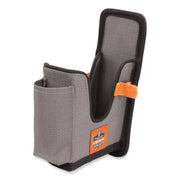 Ergodyne Squids 5541 Rugged Holster Carrying Case, Small, Gray, Drop & Abrasion Resistant Ripstop Polyester, Belt Clip, 2 Pockets, 2 Elastic Loops, 7.3" x 2.6" x 4.3", 1 Each