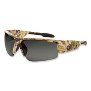 Ergodyne Dagr Smoke Lens Safety Glasses, Kryptek Highlander Frame, Polarized, Scratch & Impact Resistant, Anti-glare, Non-slip, 1 Each