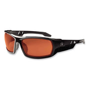 Ergodyne Skullerz ODIN-PZ Polarized Copper Safety Glasses, Black Frame, Scratch & Impact Resistant, Anti-glare, Non-slip, Bendable, 1 Each