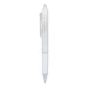 Pilot Erasable Gel Ink Pens - 0.5 mm Extra Fine Pen Point - Refillable - Retractable - Erasable - Black Ink - Gel-based - White Barrel - Document, Writing - 1 Dozen