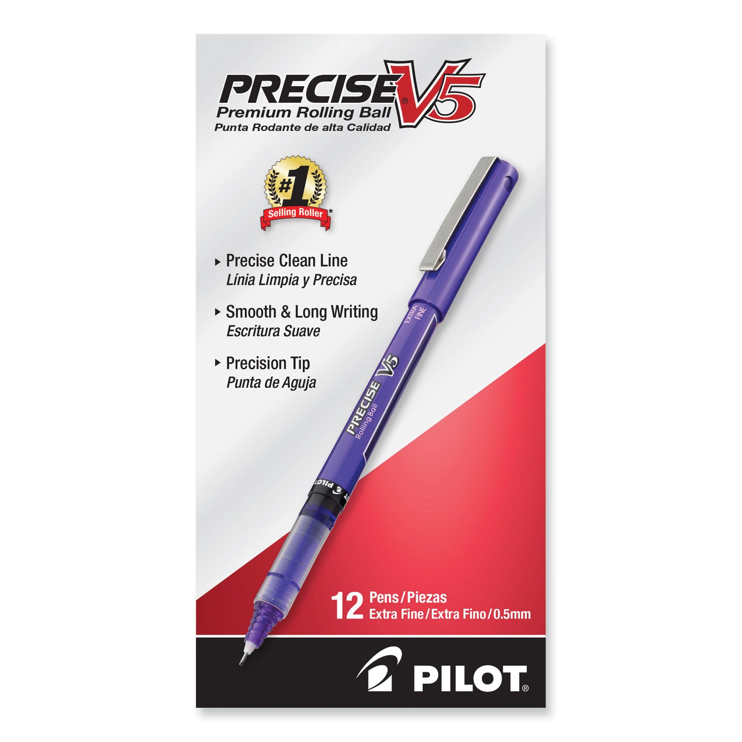 0.5 mm Extra Fine Pen Point - Purple Ink - Purple Plastic Barrel - Writing - 1 Dozen