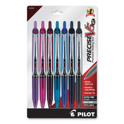 Pilot Premium Rolling Ball Pens - 0.5 mm Extra Fine Pen Point - Refillable - Retractable - Navy, Blue, Turquoise, Burgundy, Pink, Purple Ink - Liquid - Writing - 7 / Pack