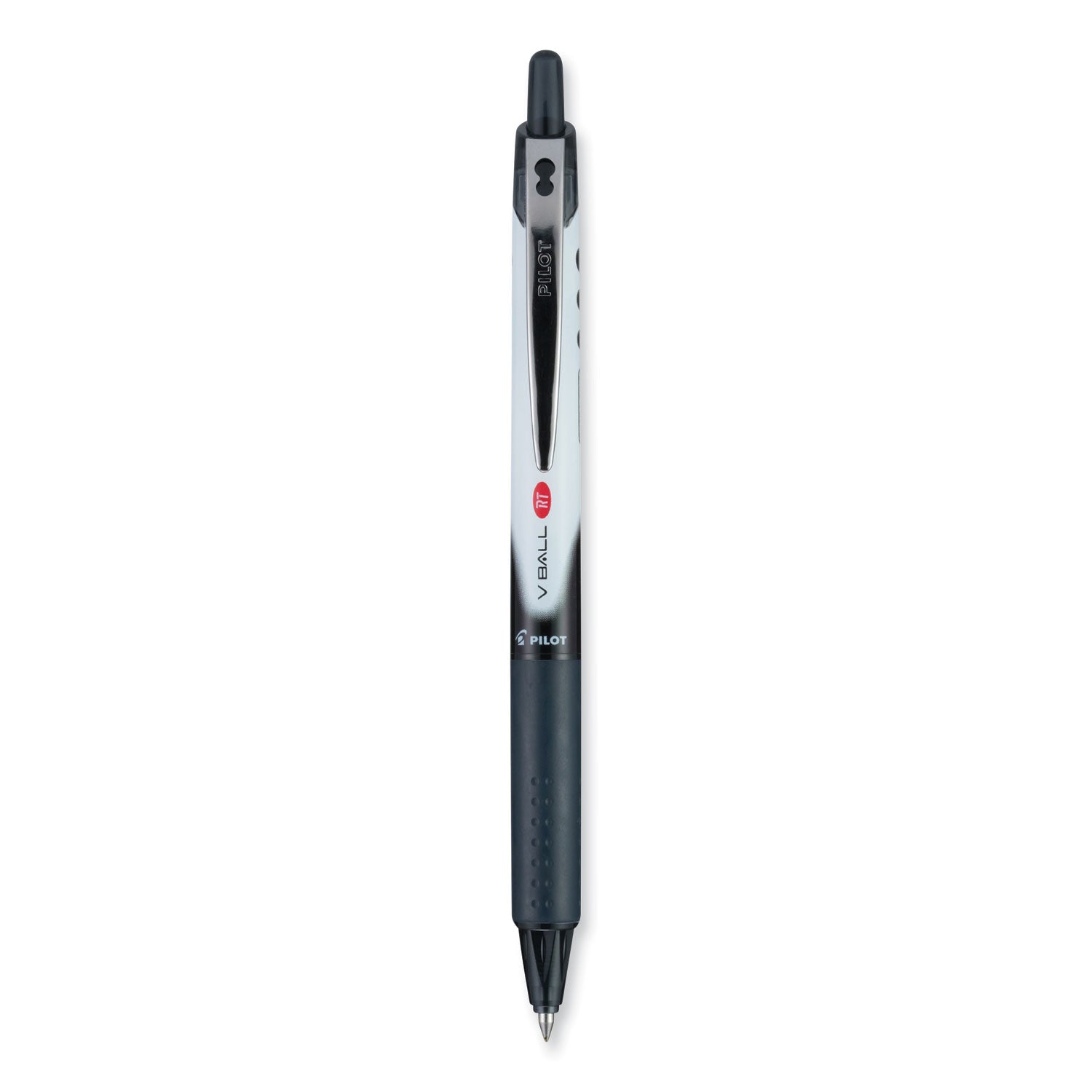 VBall RT Retractable Rolling Ball Pens - 0.5 mm Extra Fine Pen Point - Refillable - Retractable - Black Ink - Black Barrel - 12 / Box