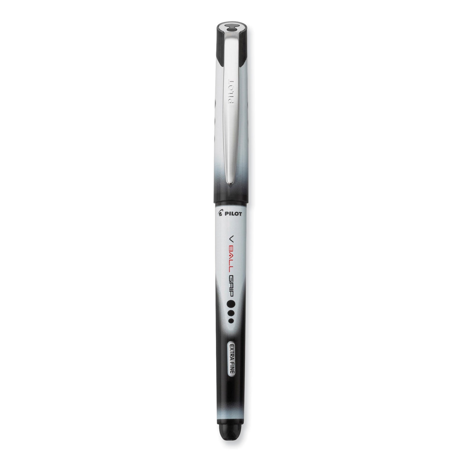 VBall RT Retractable Rolling Ball Pens - 0.5 mm Extra Fine Pen Point - Refillable - Retractable - Black Ink - Black Barrel - 12 / Box