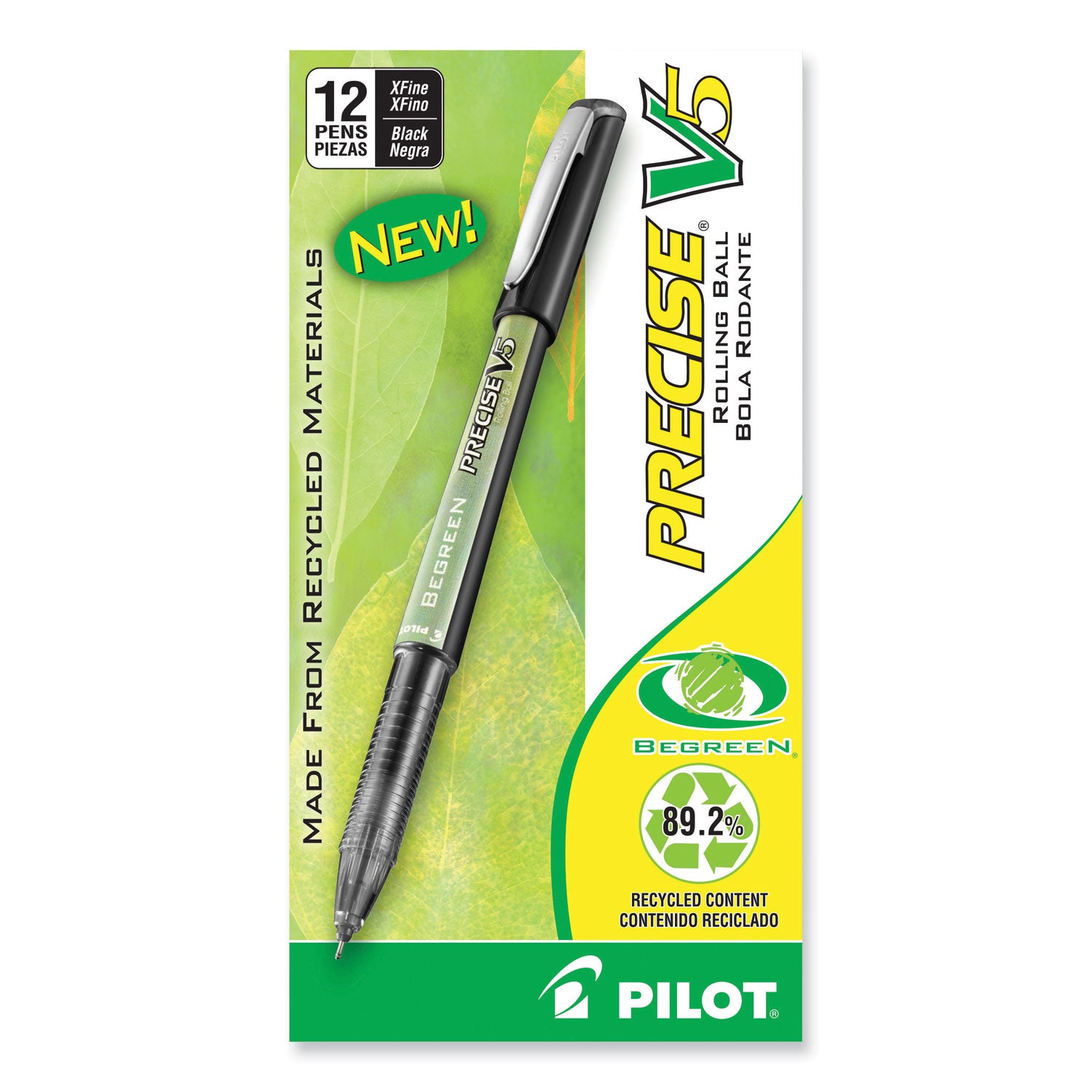 Pilot Extra-Fine Rolling Ball Pens - 0.5 mm Extra Fine Needle Pen Point - Refillable - Black Ink - Writing - 1 Dozen