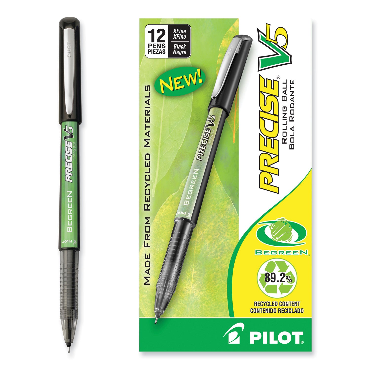 Pilot Extra-Fine Rolling Ball Pens - 0.5 mm Extra Fine Needle Pen Point - Refillable - Black Ink - Writing - 1 Dozen