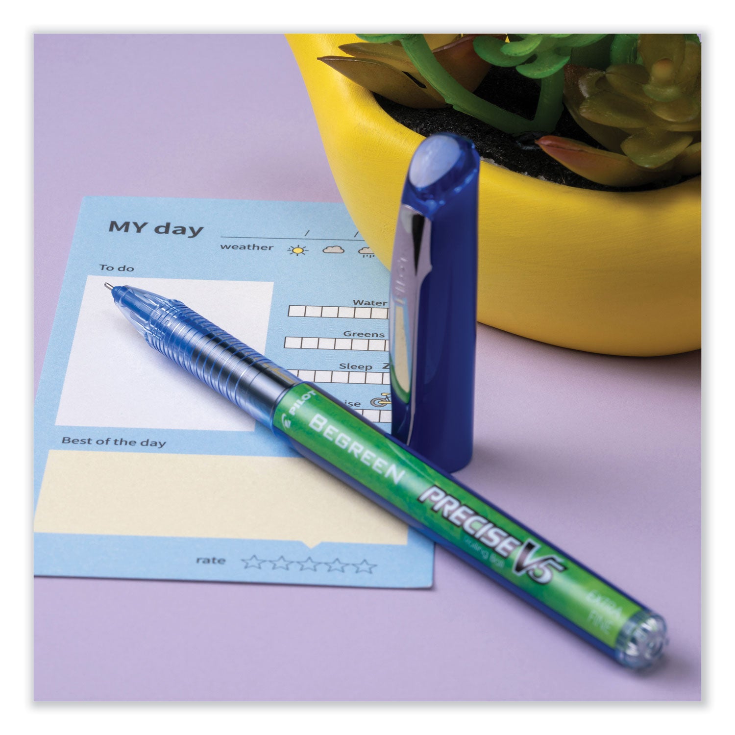Pilot Extra-Fine Rolling Ball Pens - 0.5 mm Extra Fine Needle Pen Point - Refillable - Blue Ink - Writing - 1 Dozen