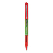 Precise V5 BeGreen Rollerball Pen, Stick, Extra-Fine 0.5 mm, Red Ink, Red Barrel, Dozen