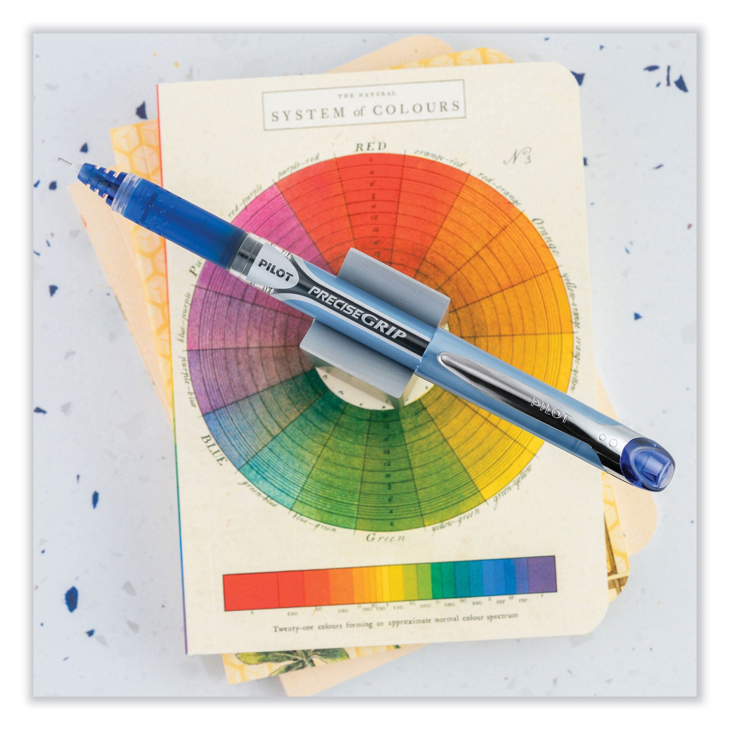 Pilot Extra-Fine Capped Rolling Ball Pens - 0.5 mm Extra Fine Pen Point - Blue Ink - Blue Barrel - 1 Dozen
