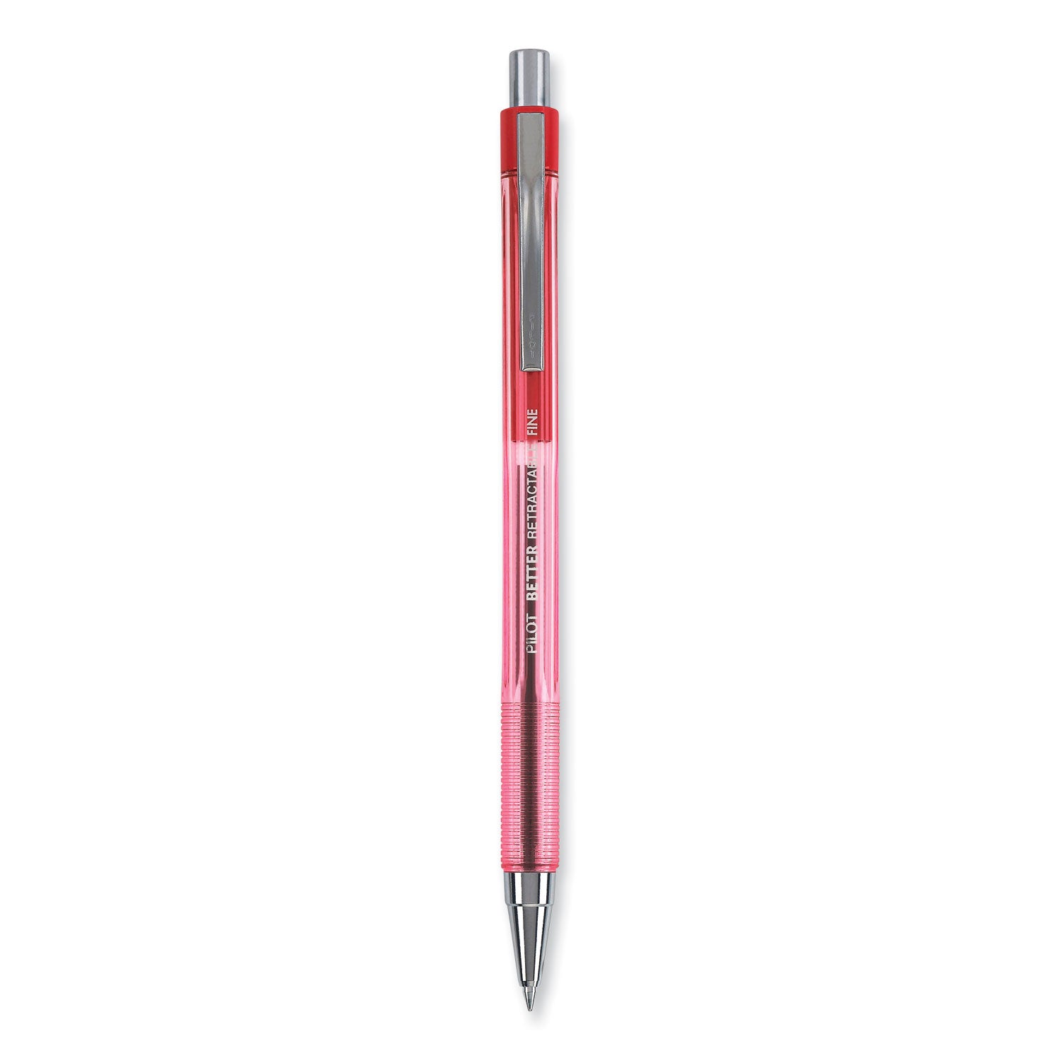 Pilot Better Retractable Ballpoint Pens - 0.7 mm Pen Point - Refillable - Retractable - Red Ink - Translucent Barrel - 1 Dozen