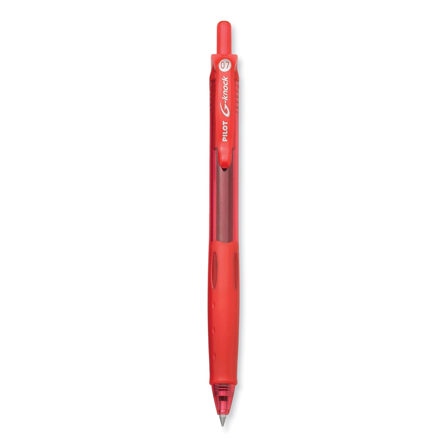Pilot Retractable Gel Ink Pens - 0.7 mm Fine Pen Point - Refillable - Retractable - Red Ink - Gel-based - Red Barrel - 1 Dozen