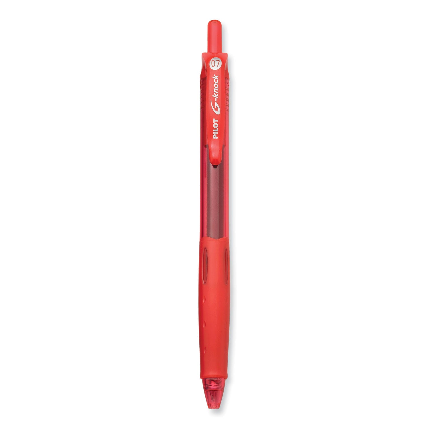 Pilot Retractable Gel Ink Pens - 0.7 mm Fine Pen Point - Refillable - Retractable - Red Ink - Gel-based - Red Barrel - 1 Dozen