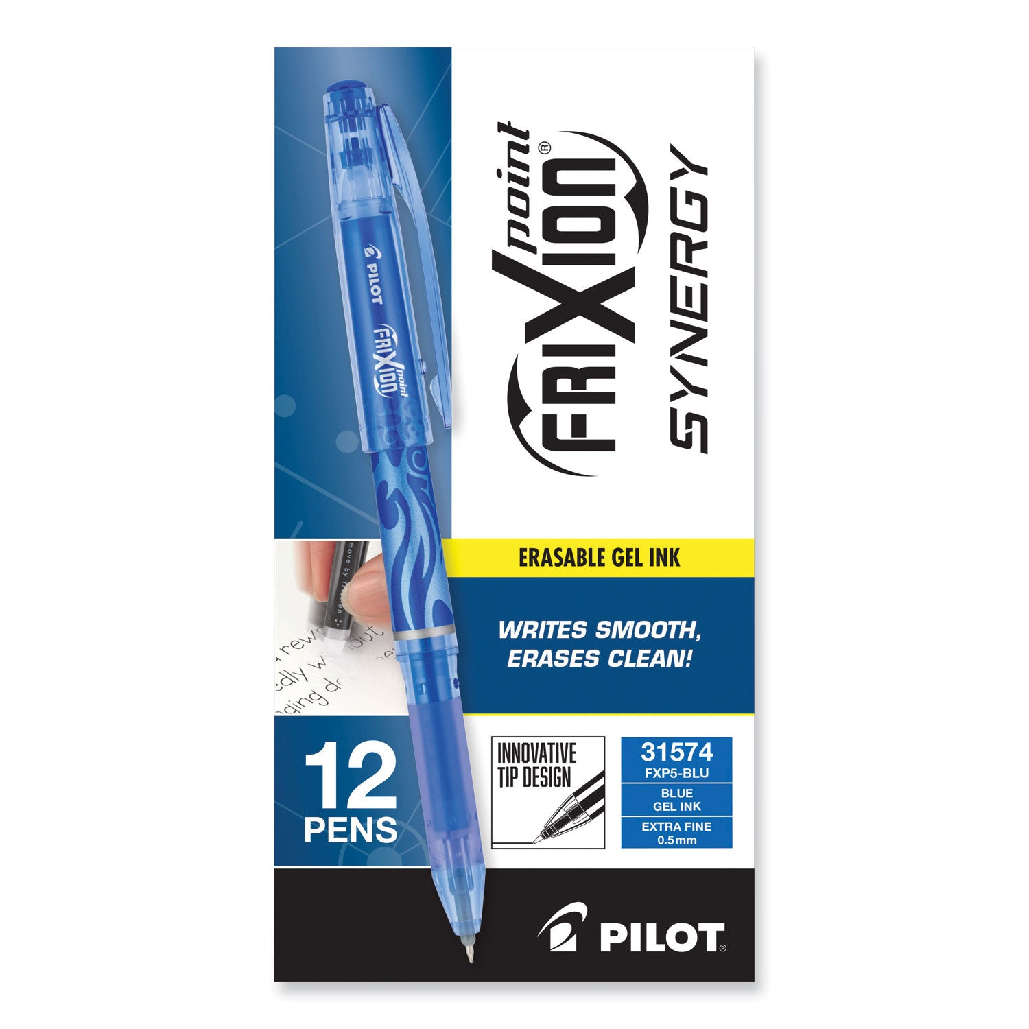 Pilot Gel Pen - 0.5 mm Extra Fine Needle Pen Point - Blue Ink - Thermosensitive Gel Ink, Gel-based - Blue Barrel - 1 Dozen