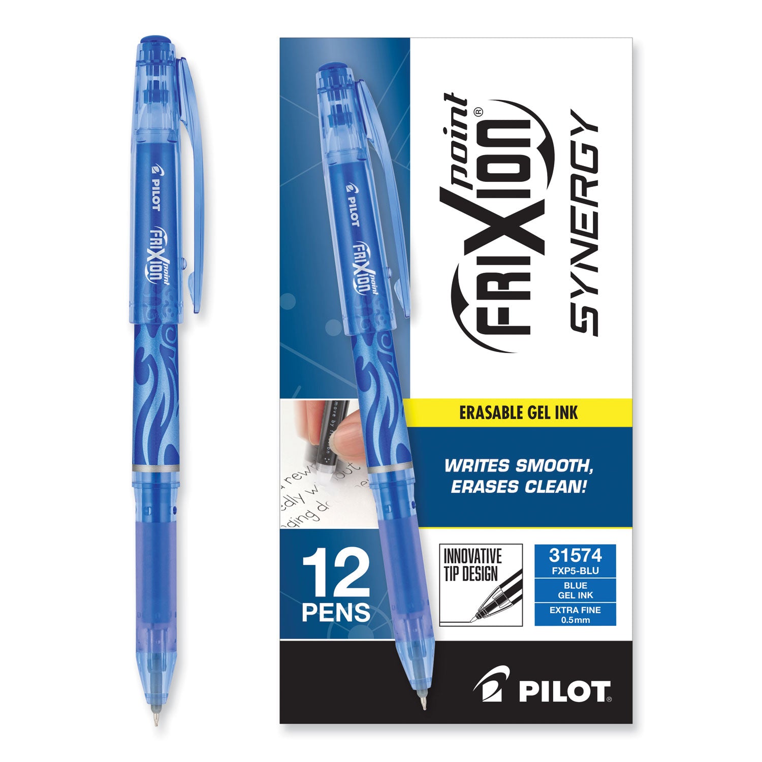 Pilot Gel Pen - 0.5 mm Extra Fine Needle Pen Point - Blue Ink - Thermosensitive Gel Ink, Gel-based - Blue Barrel - 1 Dozen