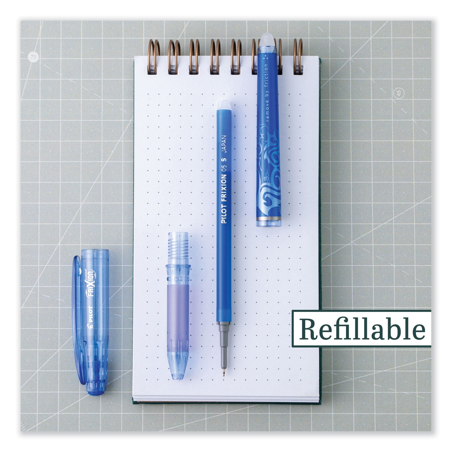 Pilot Gel Pen - 0.5 mm Extra Fine Needle Pen Point - Blue Ink - Thermosensitive Gel Ink, Gel-based - Blue Barrel - 1 Dozen