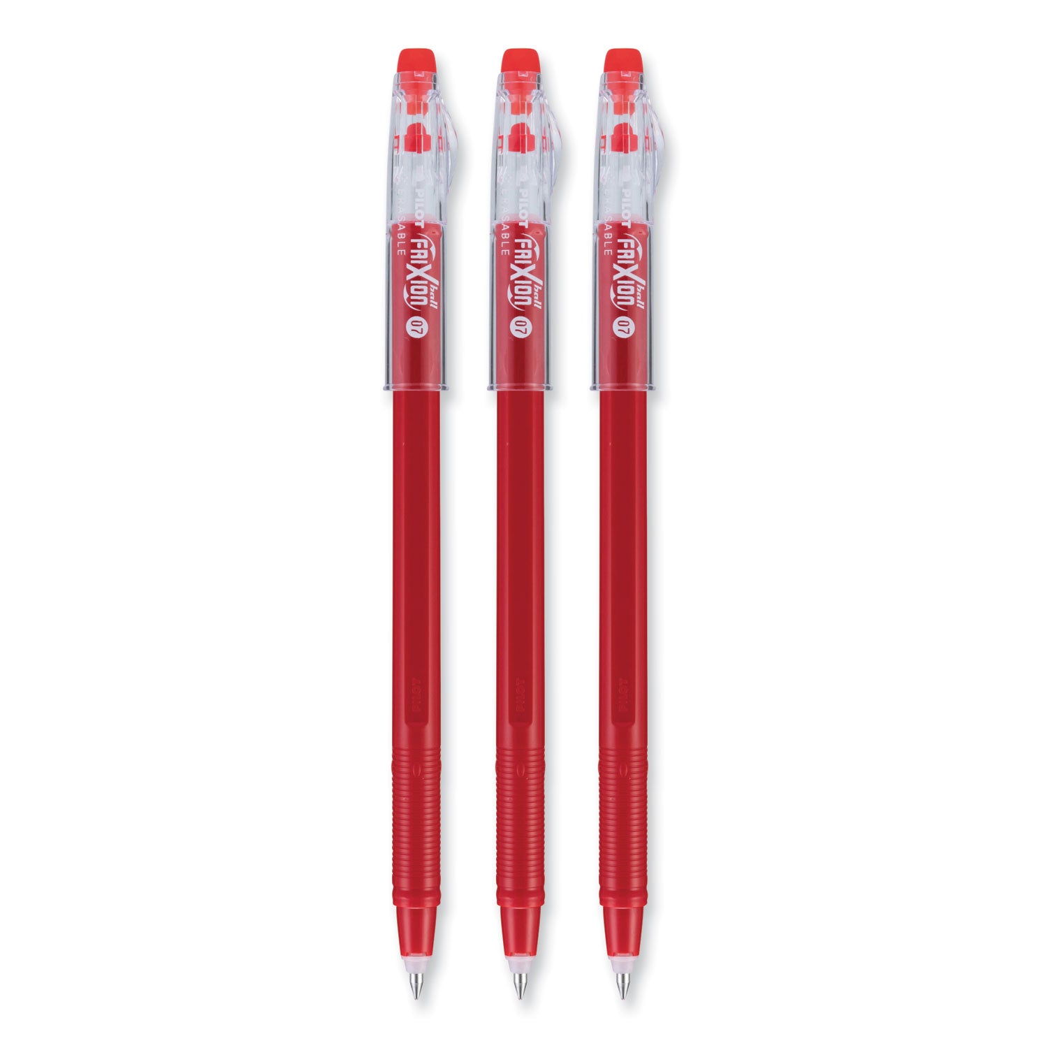 Pilot FriXion Ball Clicker Erasable Gel Ink Pens, Fine Point, Red Ink, 1 Dozen