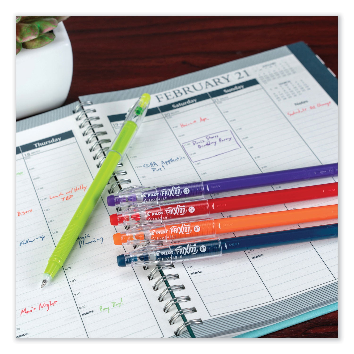 Pilot FriXion Ball Clicker Erasable Gel Ink Pens, Fine Point, Red Ink, 1 Dozen