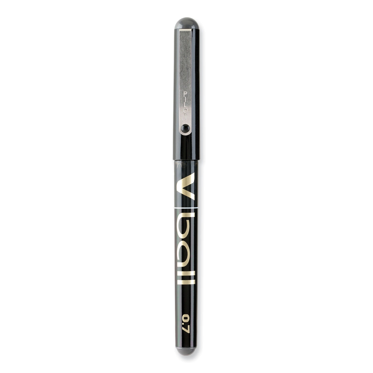 Pilot Vball Liquid Ink Pens - 0.7 mm Fine Pen Point - Black Ink - Black Barrel - 1 Dozen