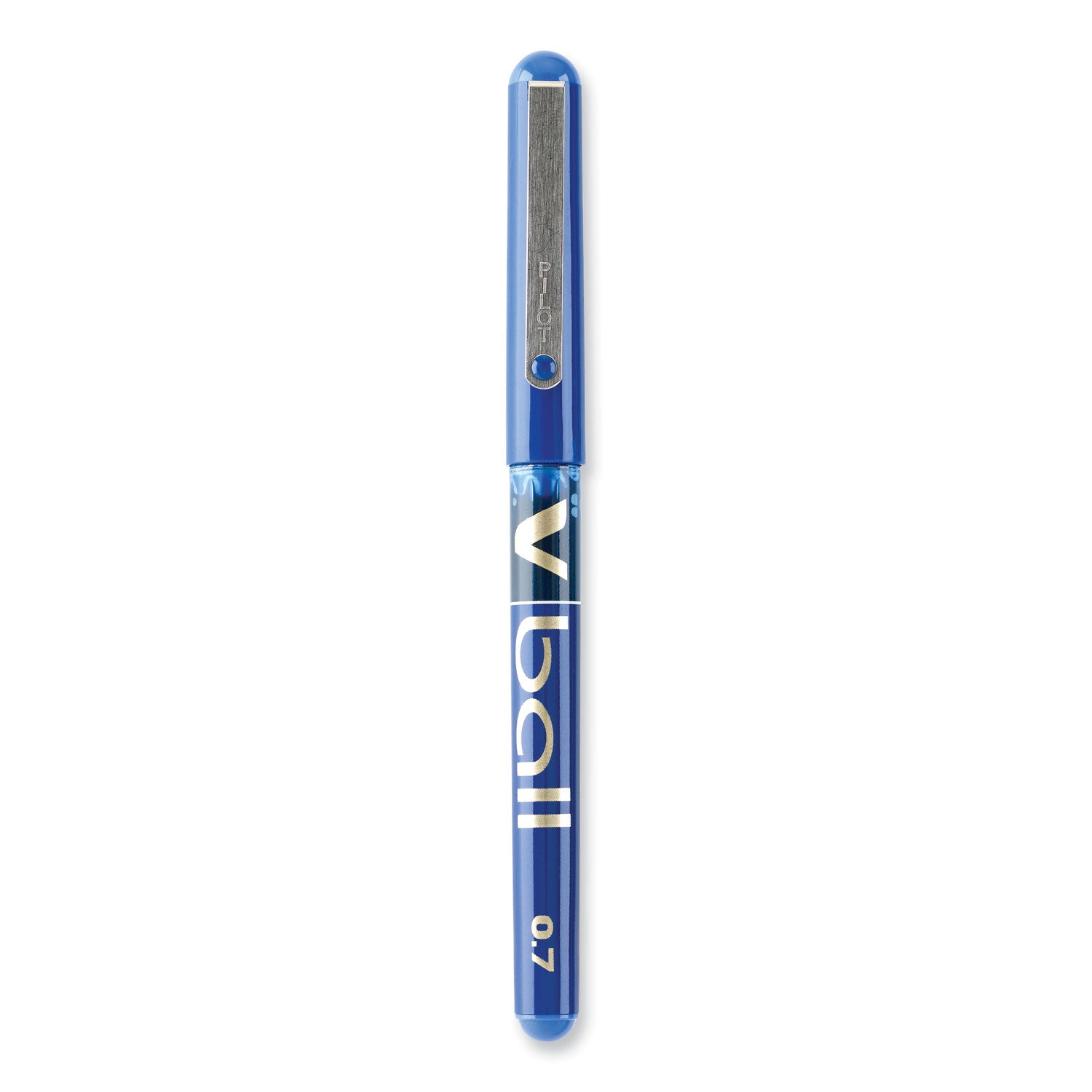Pilot Vball Liquid Ink Pens - 0.7 mm Fine Pen Point - Blue Ink - Blue Barrel - 1 Dozen