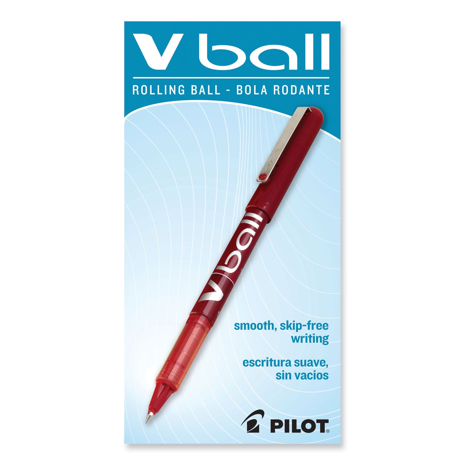 Pilot Vball Liquid Ink Pens - 0.5 mm Fine Pen Point - Red Ink - Red Barrel - 1 Dozen