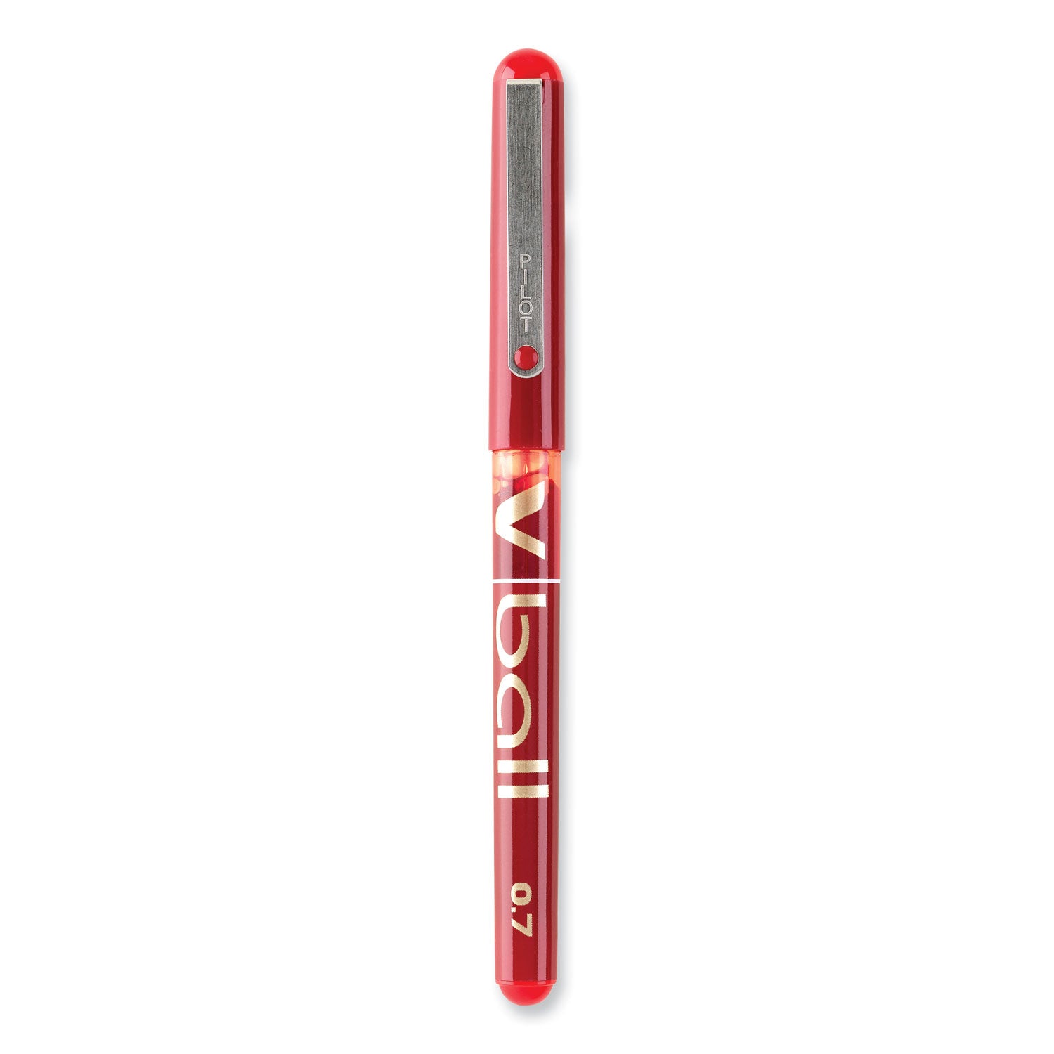Pilot Vball Liquid Ink Pens - 0.5 mm Fine Pen Point - Red Ink - Red Barrel - 1 Dozen