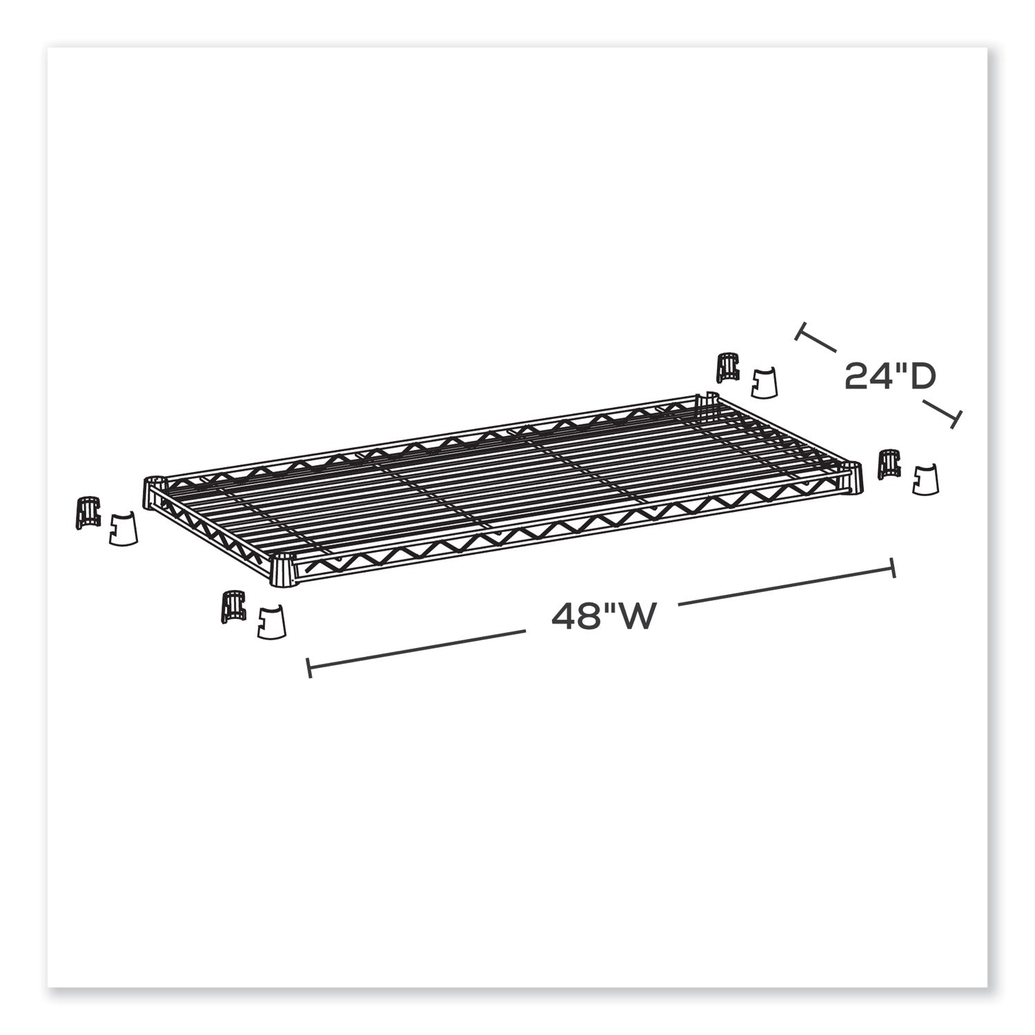 Shelving Wire Ind Shelf 2 Pk
