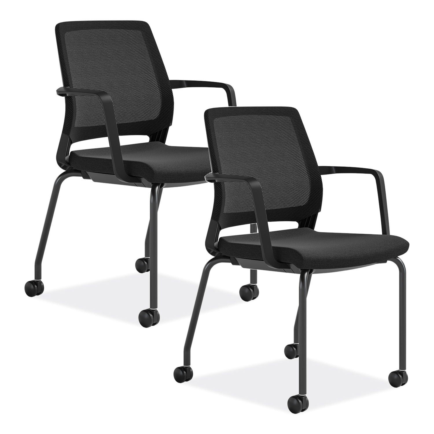 16" Height x 18" Width Chair Back, 18" Height x 18" Width x 18" Depth Chair Seat, 33.5" Height x 23.5" Width x 23.5" Depth Chair - Finish: Black - 1 Carton