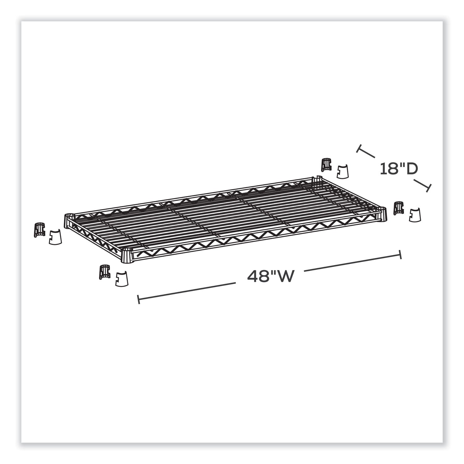 Shelving Comm Wire Shelf 2Pk