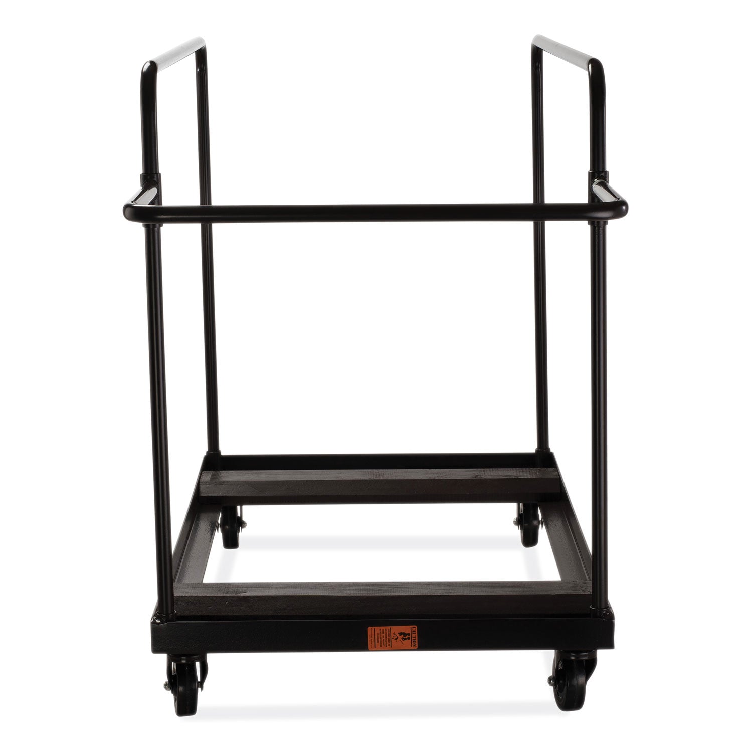 NPS® Folding Table Dolly for Vertical Storage, 71" Round Tables, Frame Color: Brown