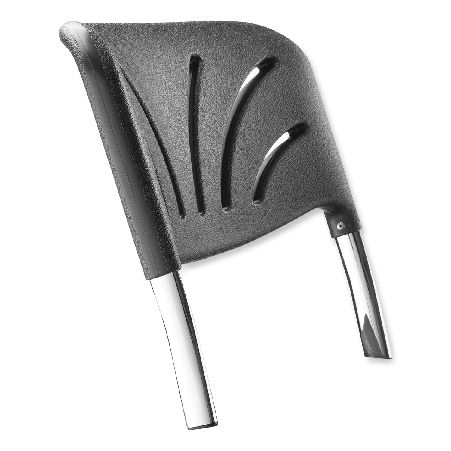 NPS® Backrest for The Elephant Z-Stool, Surface Color: Black, Frame Color: Chrome