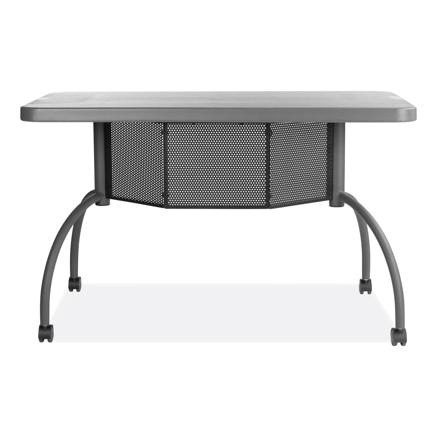 Oklahoma Sound® Teacher's WorkPod Desk, Surface Color: Charcoal Slate
