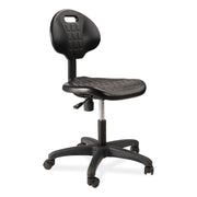 NPS® Polyurethane Task Chair, 16"-21" Height, Surface Color: Black, Frame Color: Black
